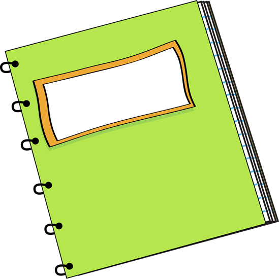 Green Spiral Notebook Clipart