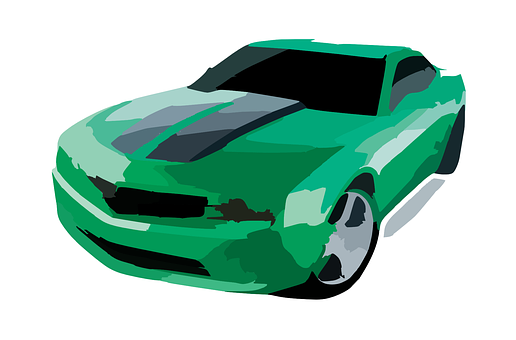 Green Sports Car Illustration