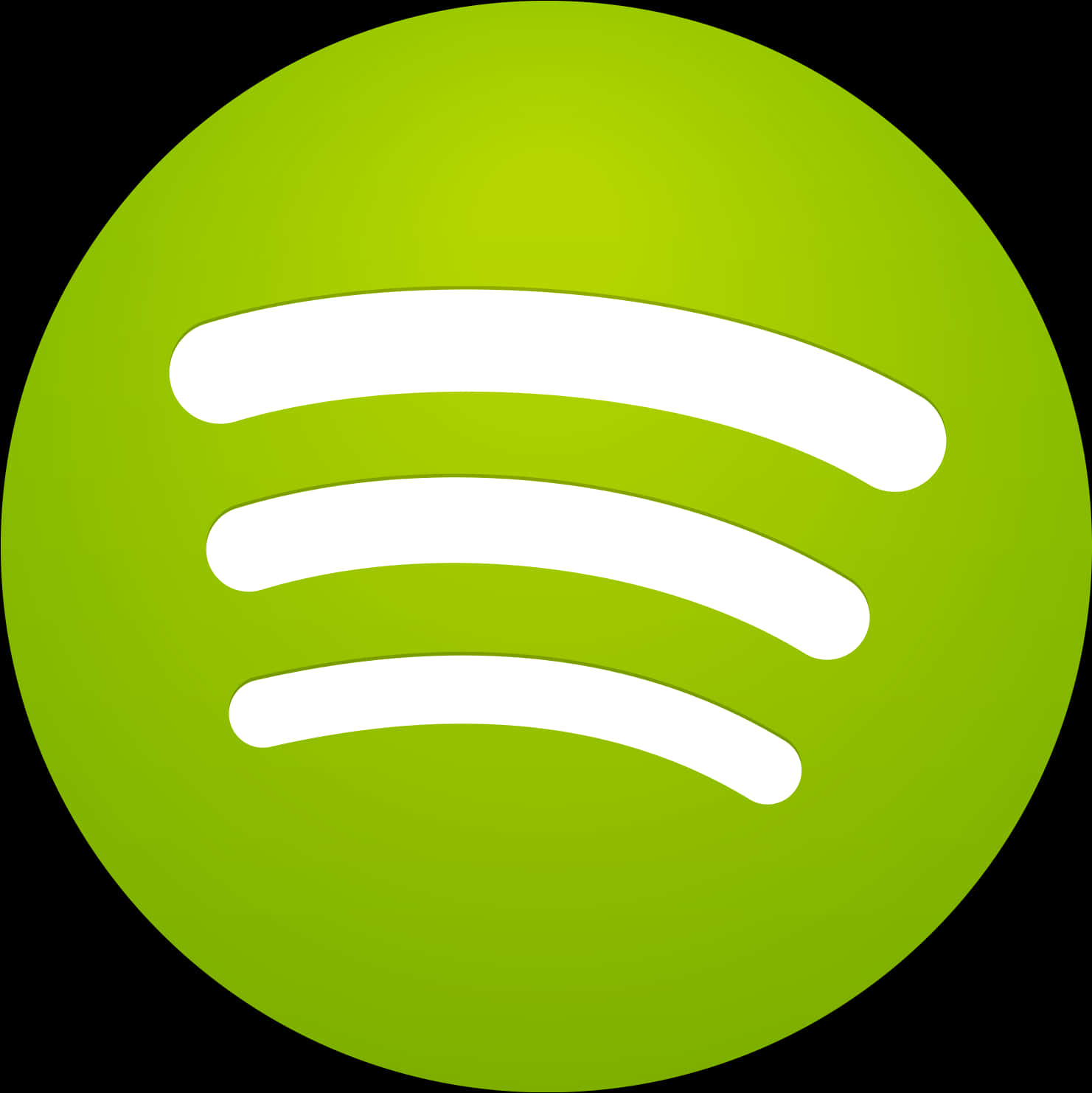 Green Spotify Logo PNG image with a transparent background, free high-resolution download