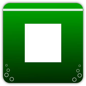 Green Square Icon PNG with transparent background