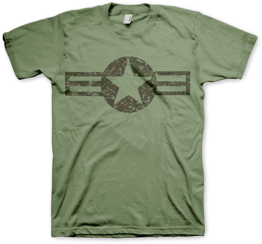 Green Star Stripe T Shirt PNG with transparent background