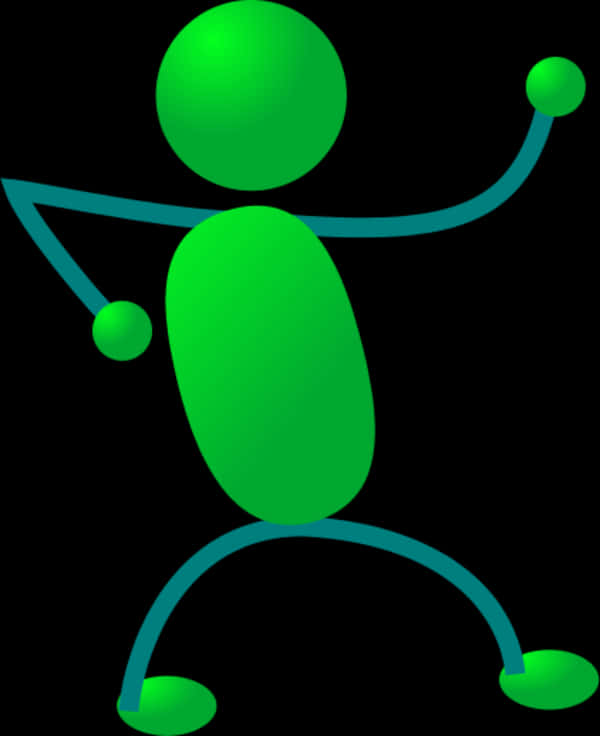 Green Stickman Pose