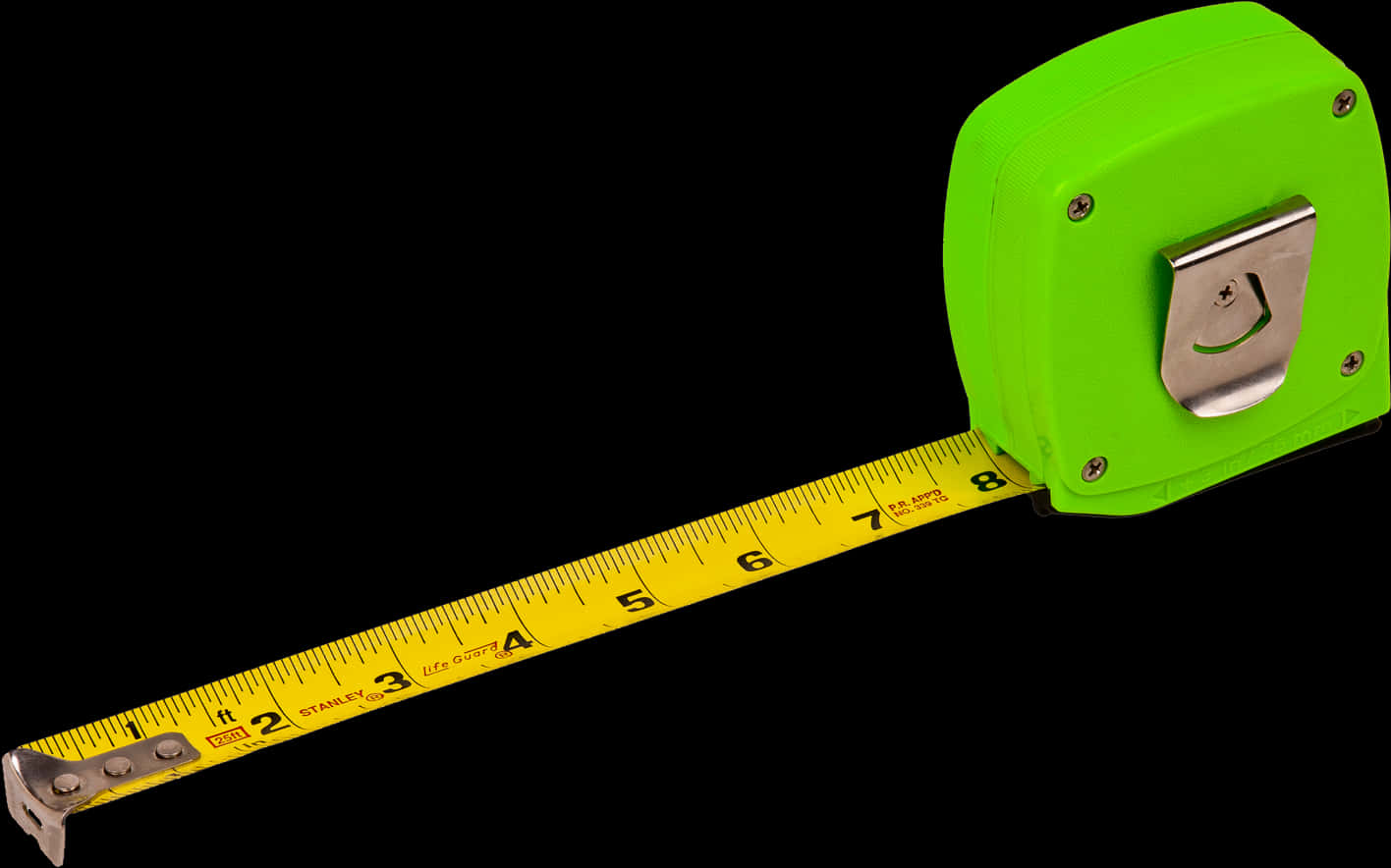 Green Tape Measure Extended