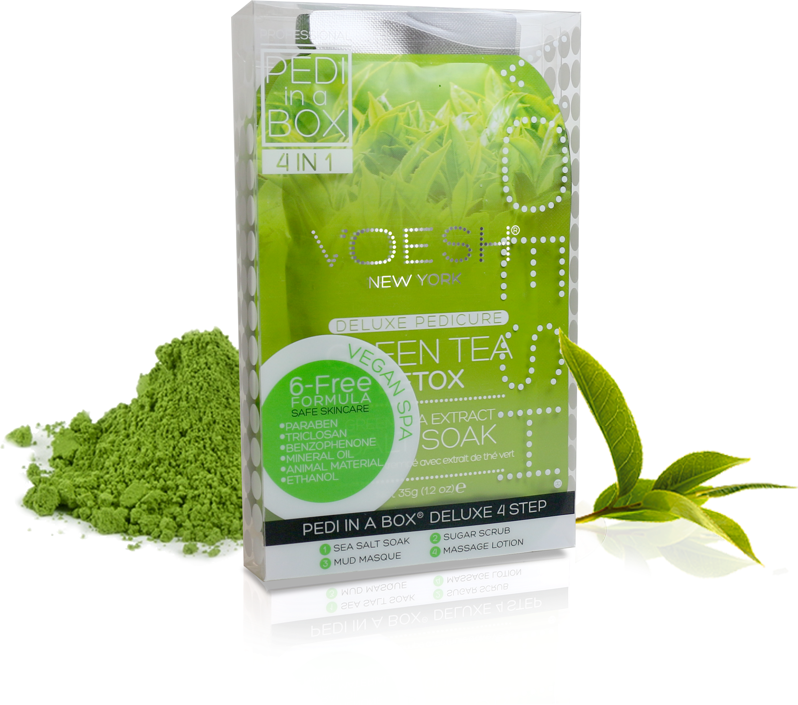 Voesh 4step Vpc208grt Copy - Voesh Pedi In A Box Green Tea, HD Png Download PNG with transparent background
