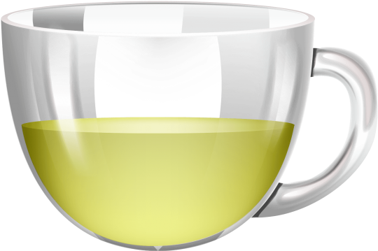 Green Teain Transparent Cup