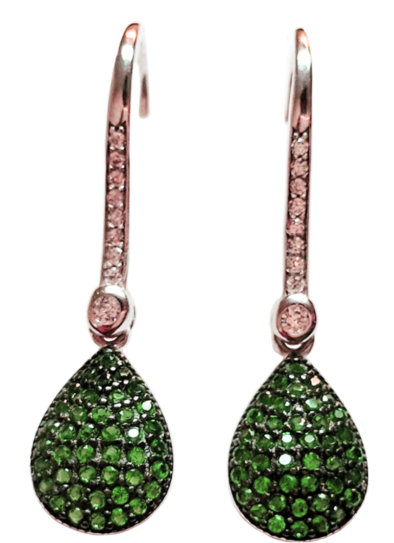 Green Teardrop Earrings