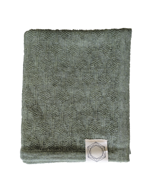 Green Textured Fabricwith Label