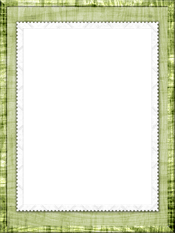 Green Textured Scrapbook Frame PNG with transparent background