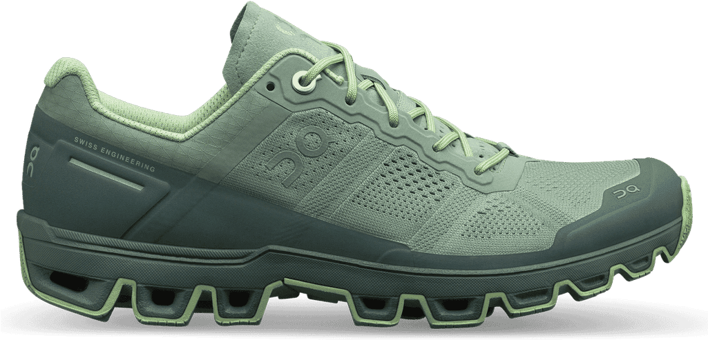 Green Trail Running Shoe Side View