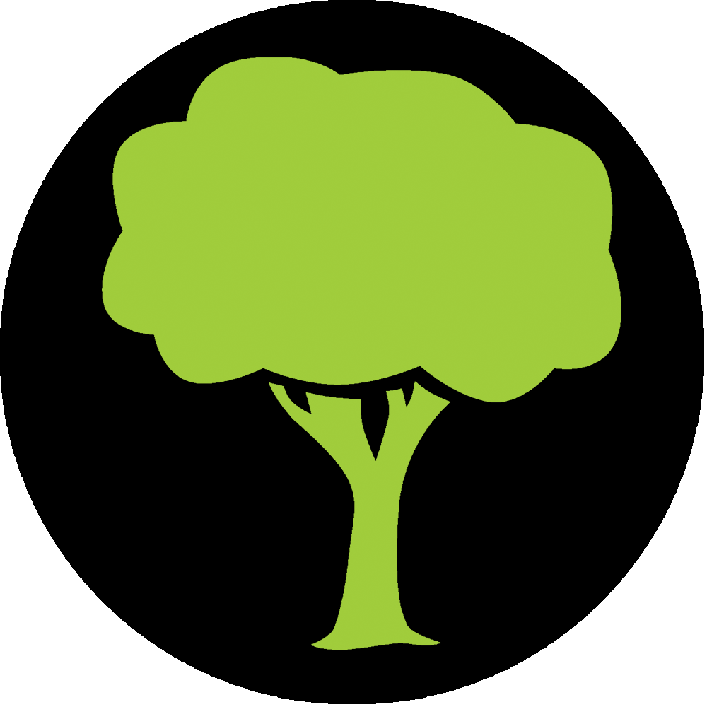 Green Tree Icon Dark Background