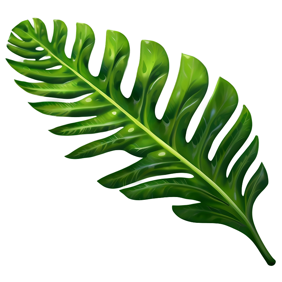 Green Tropical Leaf Illustration Png Wpg60