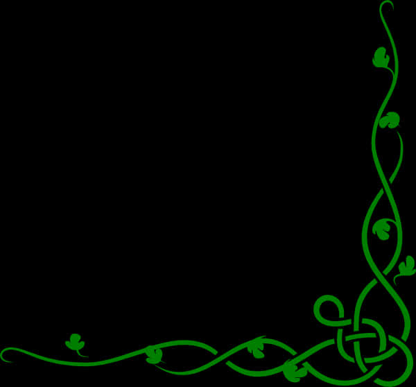 Green Vine Corner Design PNG image with a transparent background, free high-resolution download