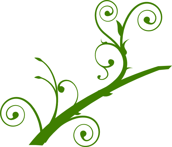 Green Vine Flourish Graphic