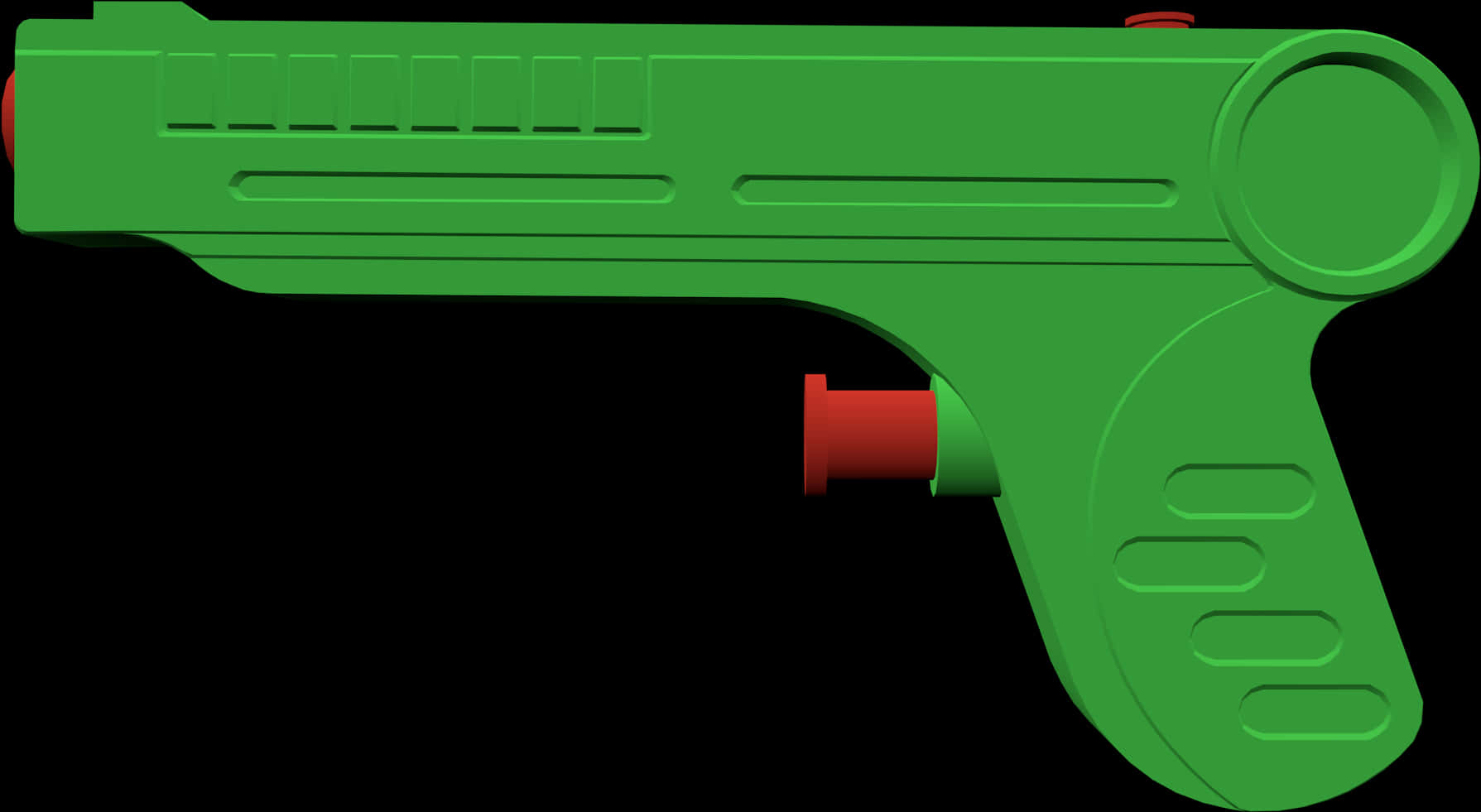 Green Water Pistol Graphic PNG with transparent background