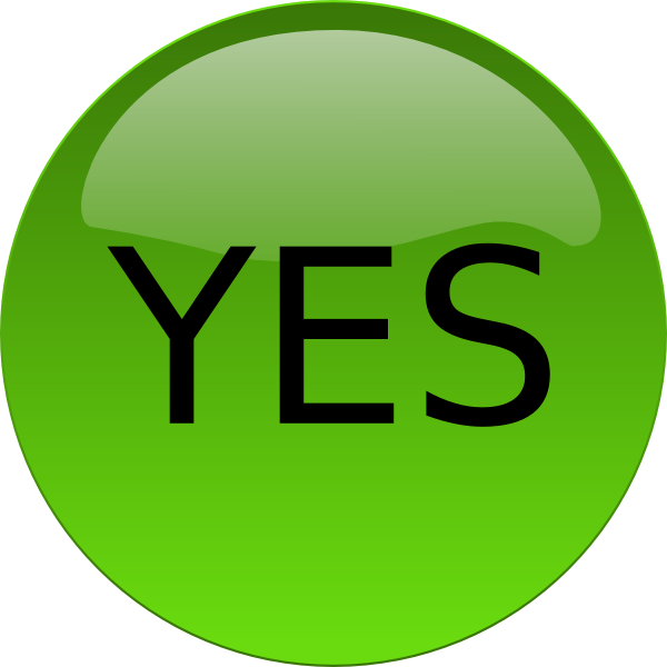 Green Yes Button Graphic