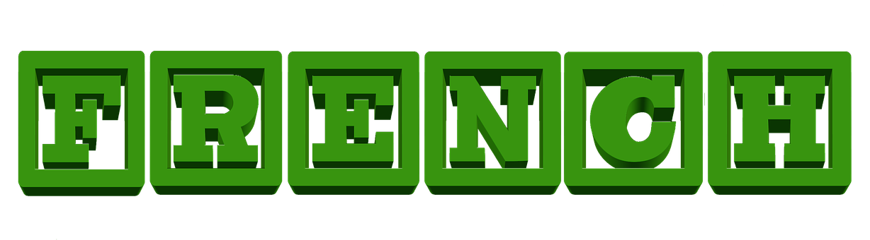 Green3 D French Text PNG image with a transparent background, free high-resolution download