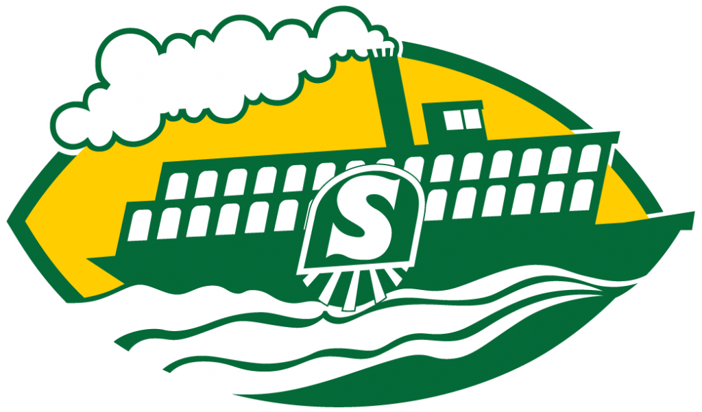 Greenand Yellow Ferry Football Logo