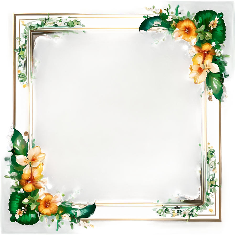 Greenery Wedding Frame Png 58