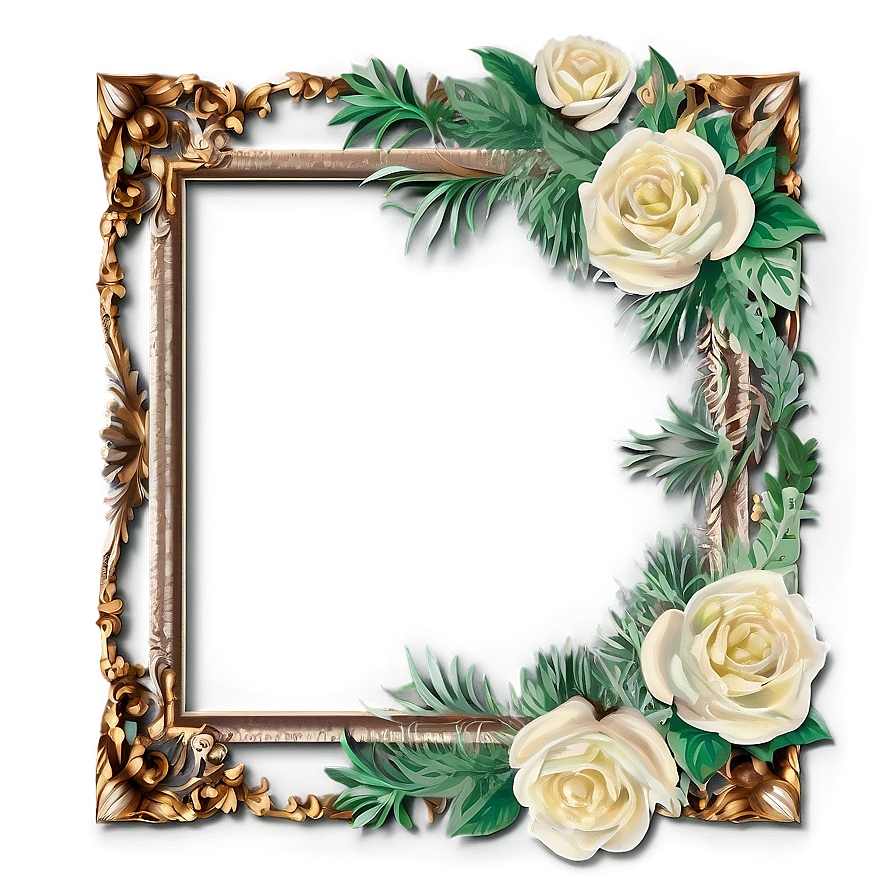 Greenery Wedding Frame Png Hqv51