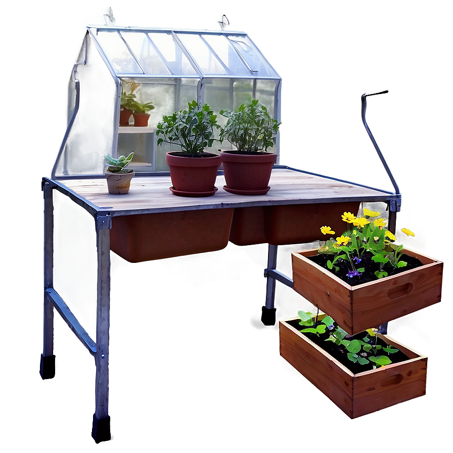 "Greenhouse Potting Tables PNG" 06132024 PNG image with a transparent background, free high-resolution download