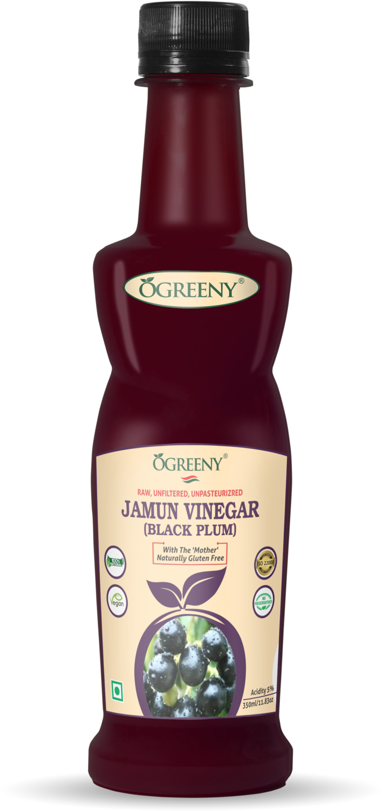 Greeny Jamun Vinegar Bottle PNG image with a transparent background, free high-resolution download