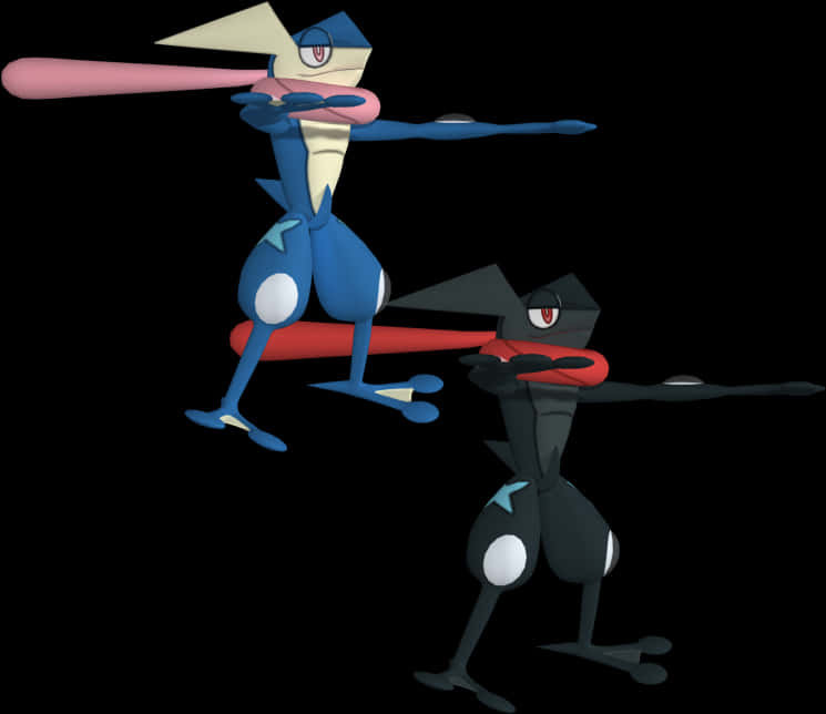 Greninjaand Ash Greninja Pose