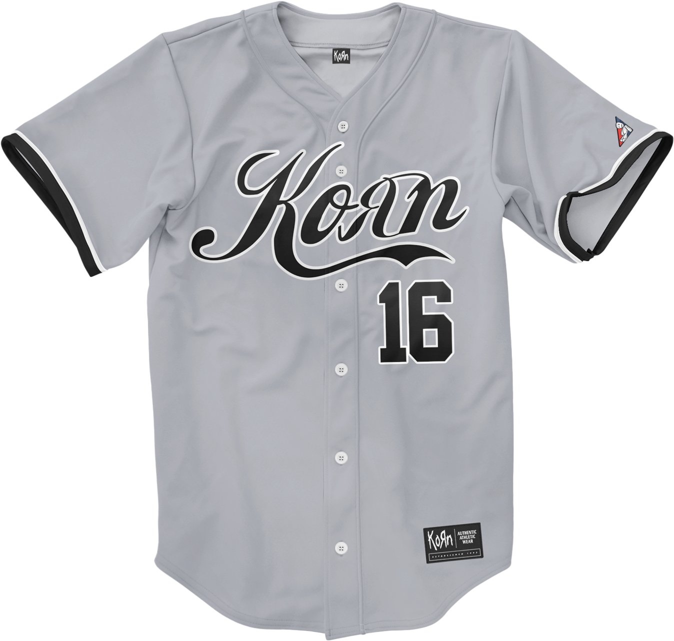 Grey Baseball Jersey Number16