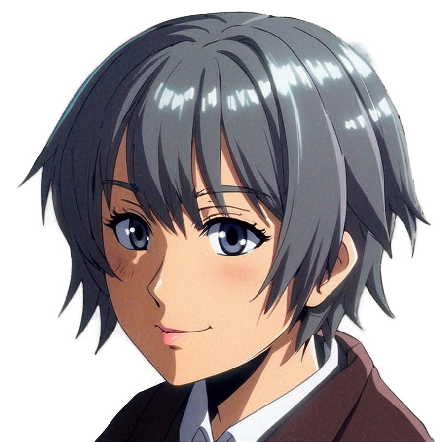 Grey Hair Anime Character Png Smm