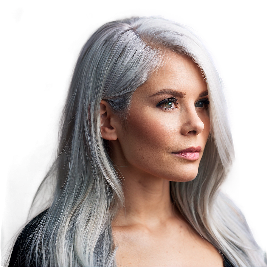 Grey Hair Color Inspiration Png Nel