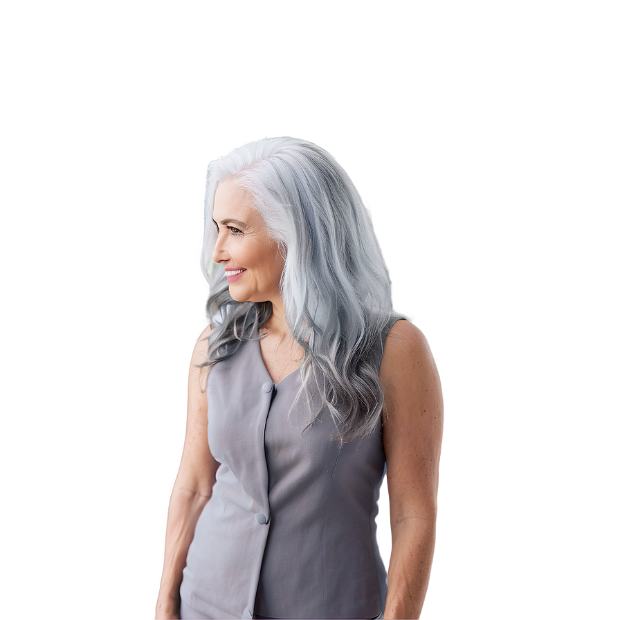 Grey Hair Confidence Png 06282024