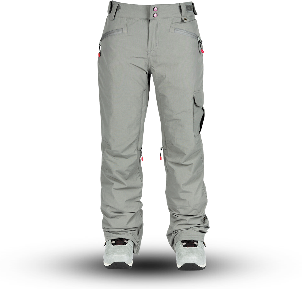 Grey Outdoor Pants Standing PNG image with a transparent background, free high-resolution download