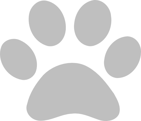 Grey Pawprint Svg Clip Arts - Grey Dog Paw Print, HD Png Download PNG with transparent background