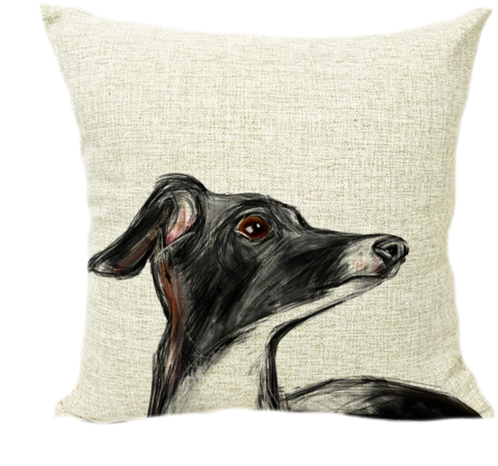 Greyhound Sketch Cushion Cover