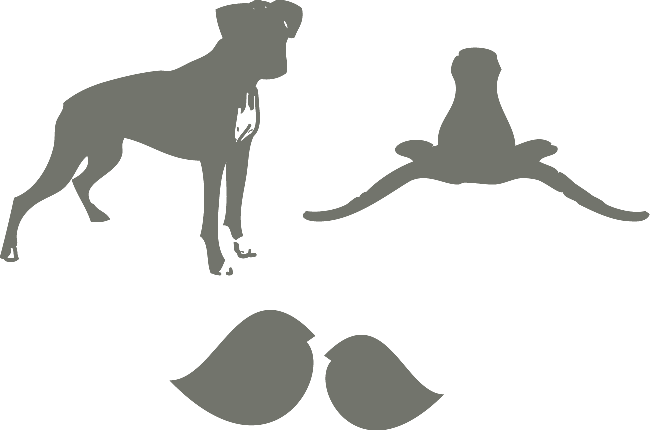 Greyhoundand Banana Silhouettes