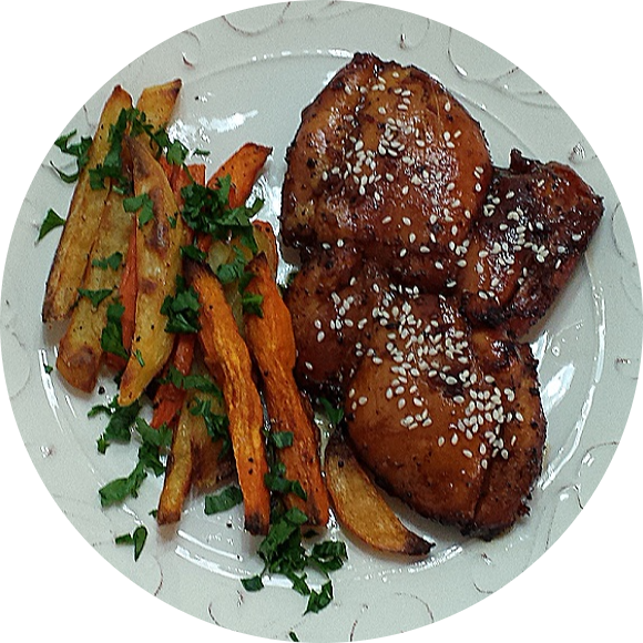 Grilled Chicken Sweet Potato Fries