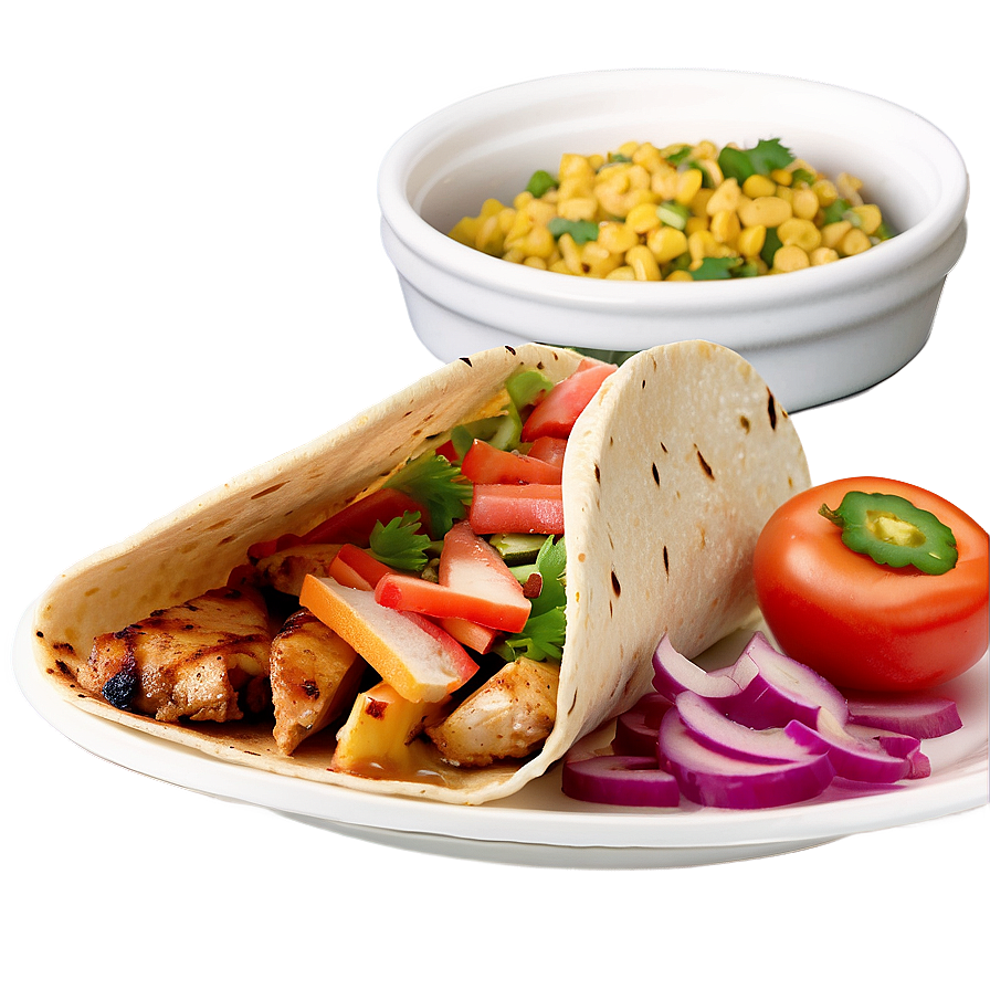 Grilled Chicken Tacos Meal PNG 64 PNG with transparent background