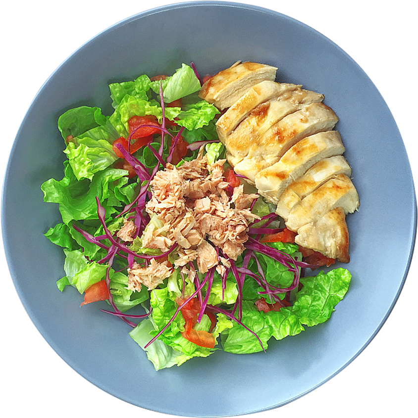 Grilled Chicken Tuna Salad Dish