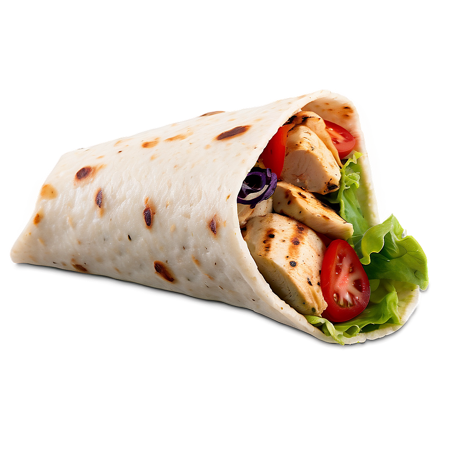 Grilled Chicken Wraps Recipe PNG nld PNG with transparent background