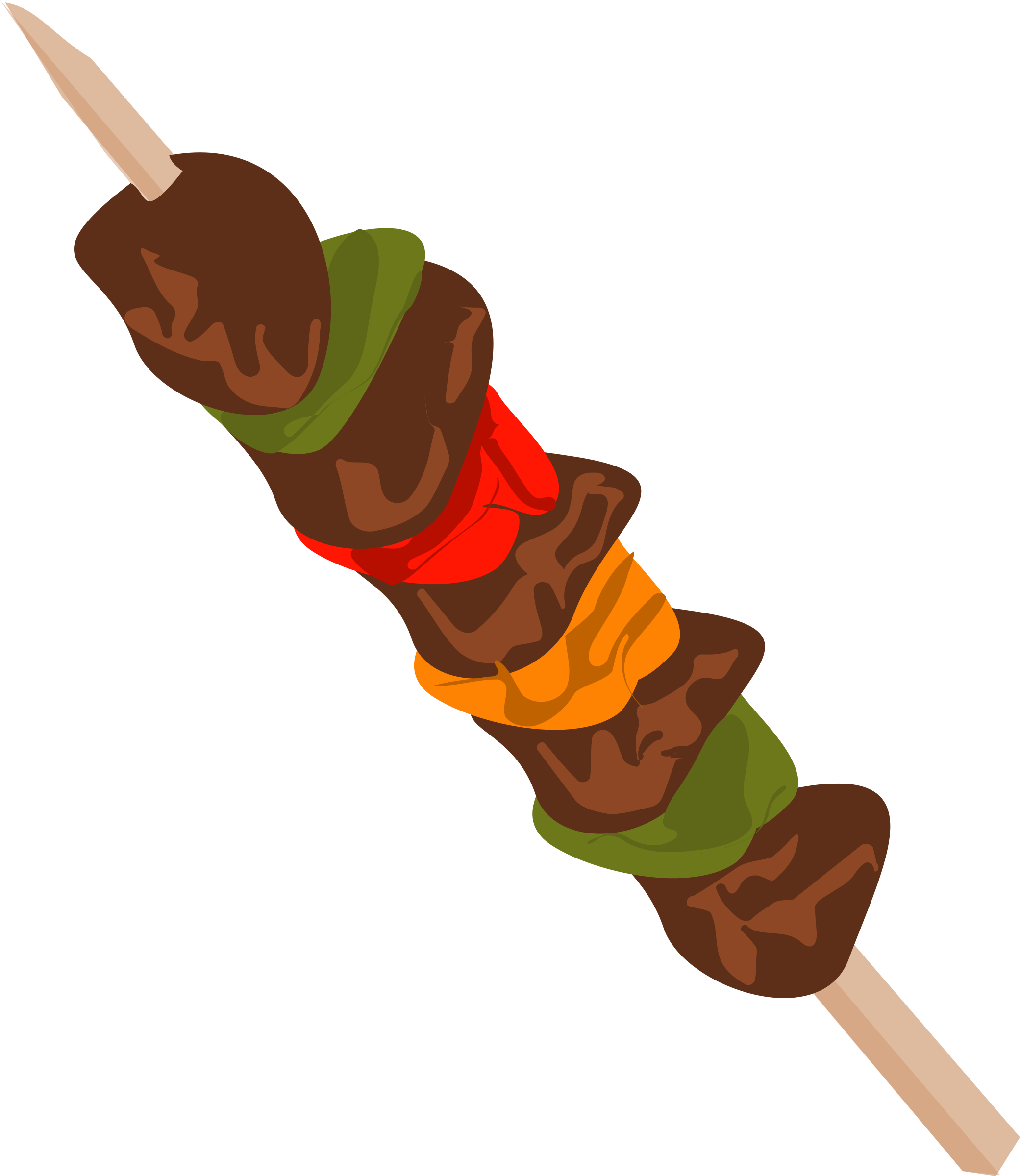 Grilled Kebab Skewer Illustration