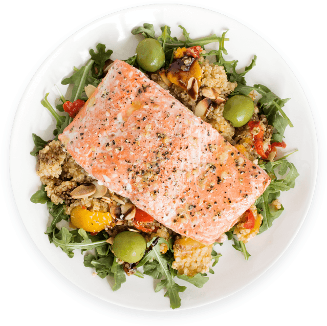 Fully Cooked Meal With Healthy Salmon - Salmon Meal Png, Transparent Png PNG with transparent background