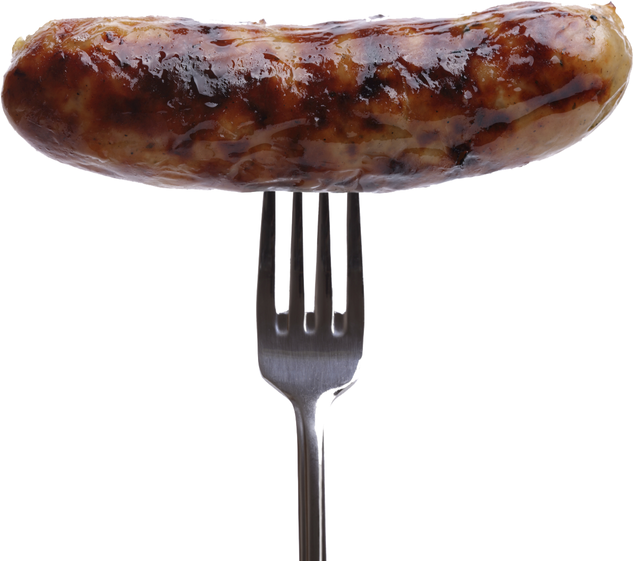 Grilled Sausageon Fork