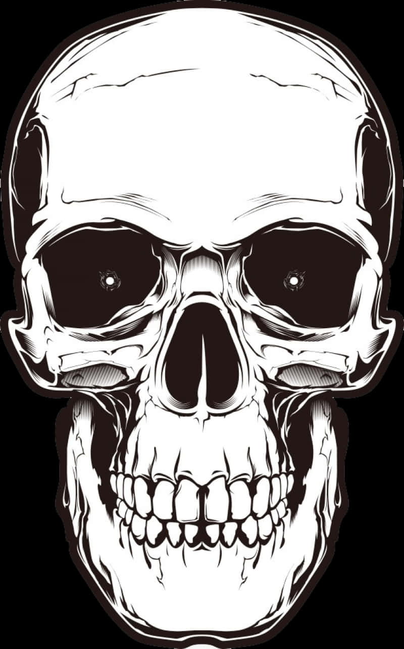 Grim Smile Skull Illustration