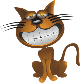 Grinning Cartoon Cat