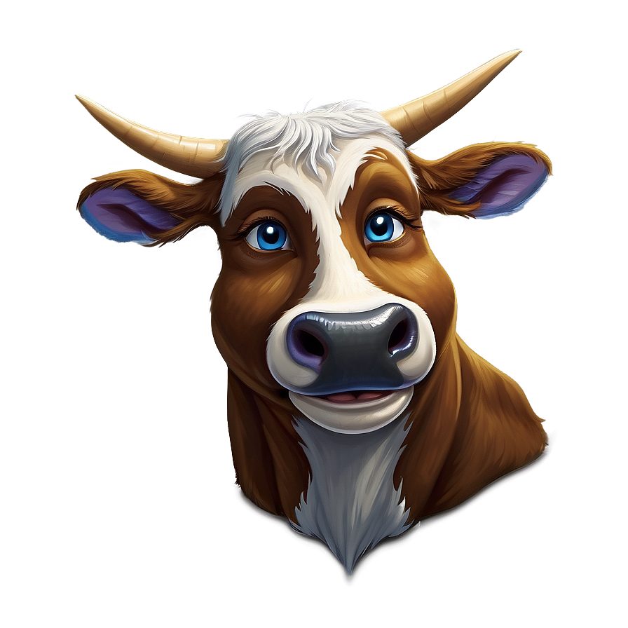 Grinning Cow Face Png Pno11