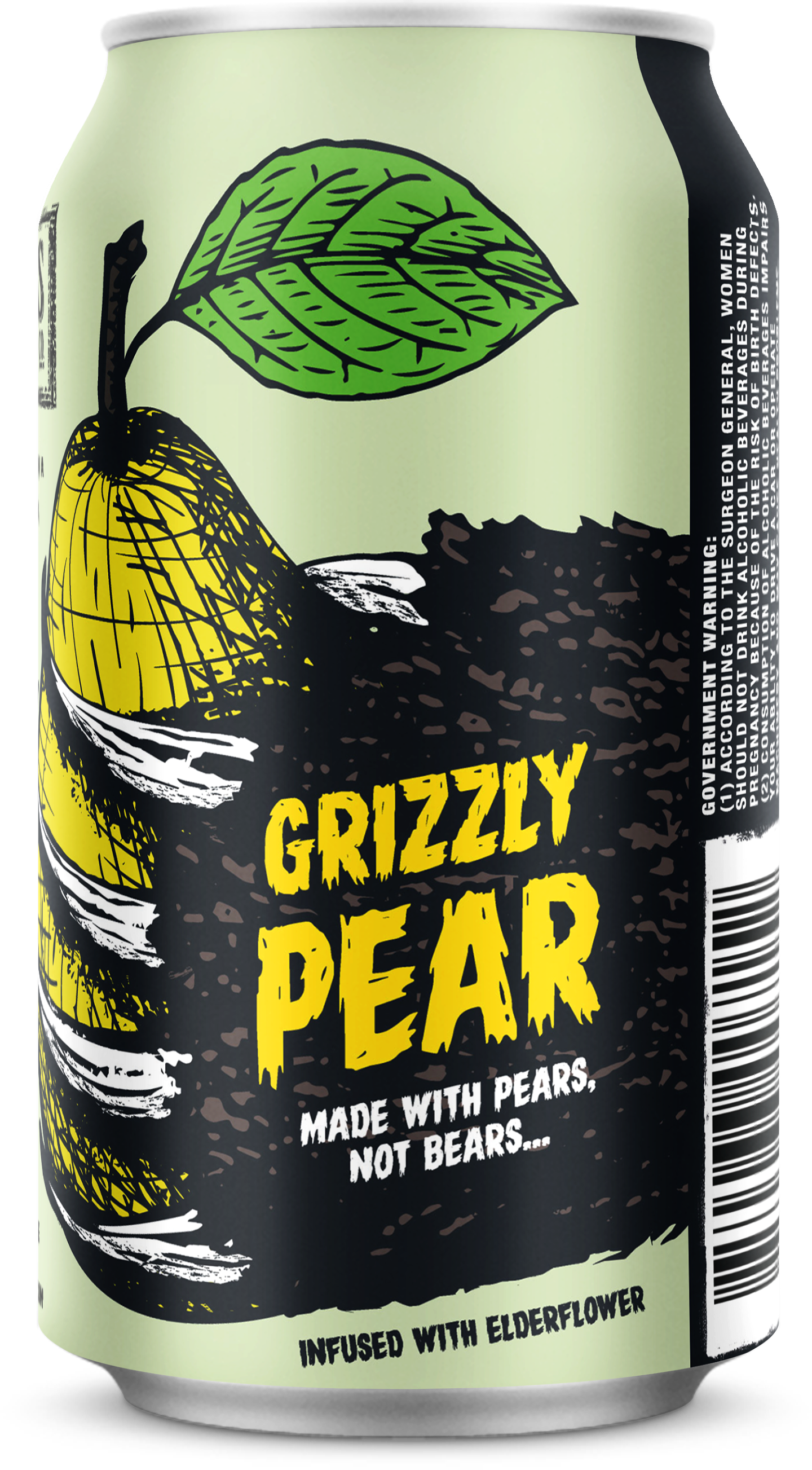 Grizzly Pear Cider Can Artwork