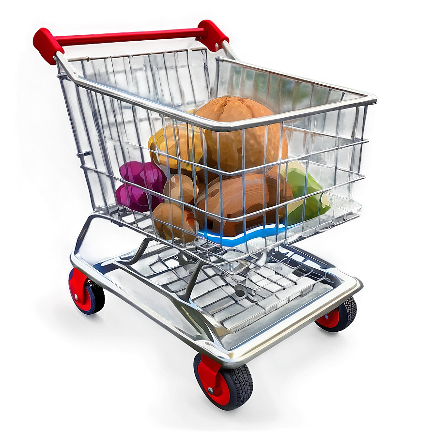 Grocery Cart On White Background Png 13