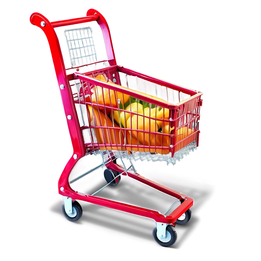 Grocery Cart On White Background Png Fmo