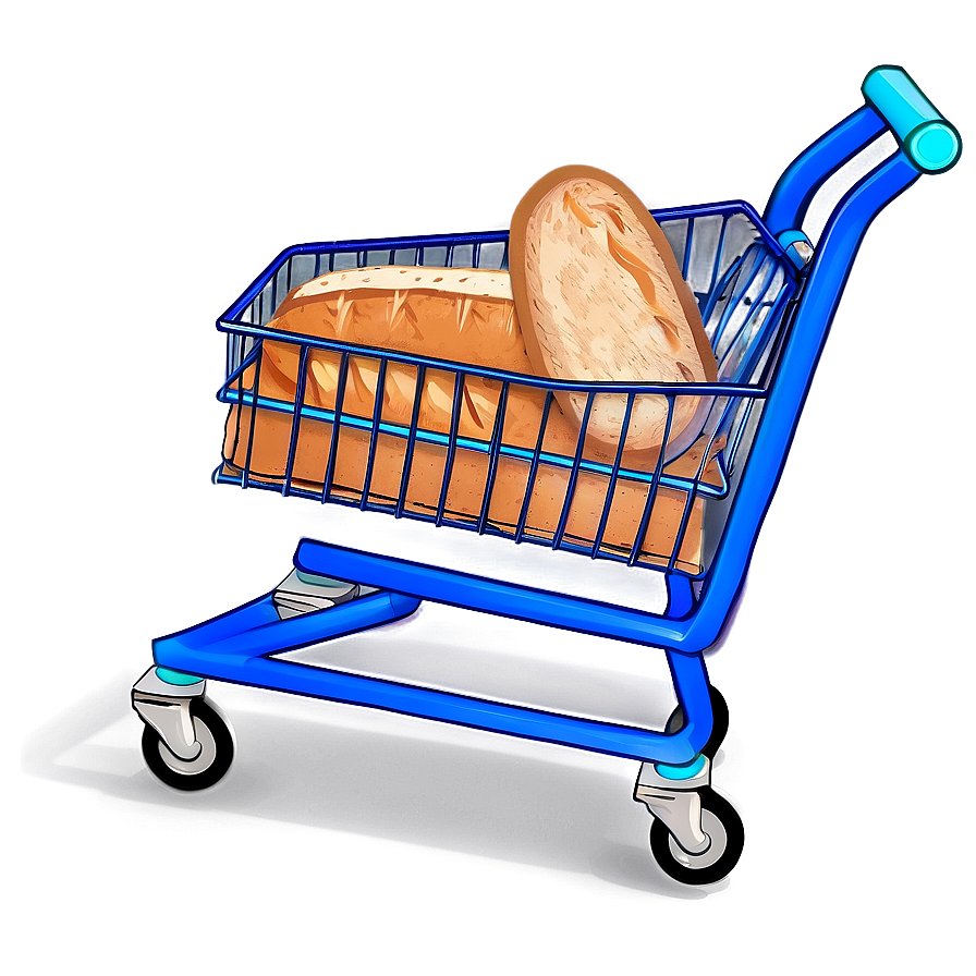 Grocery Cart With Bread Png Nke