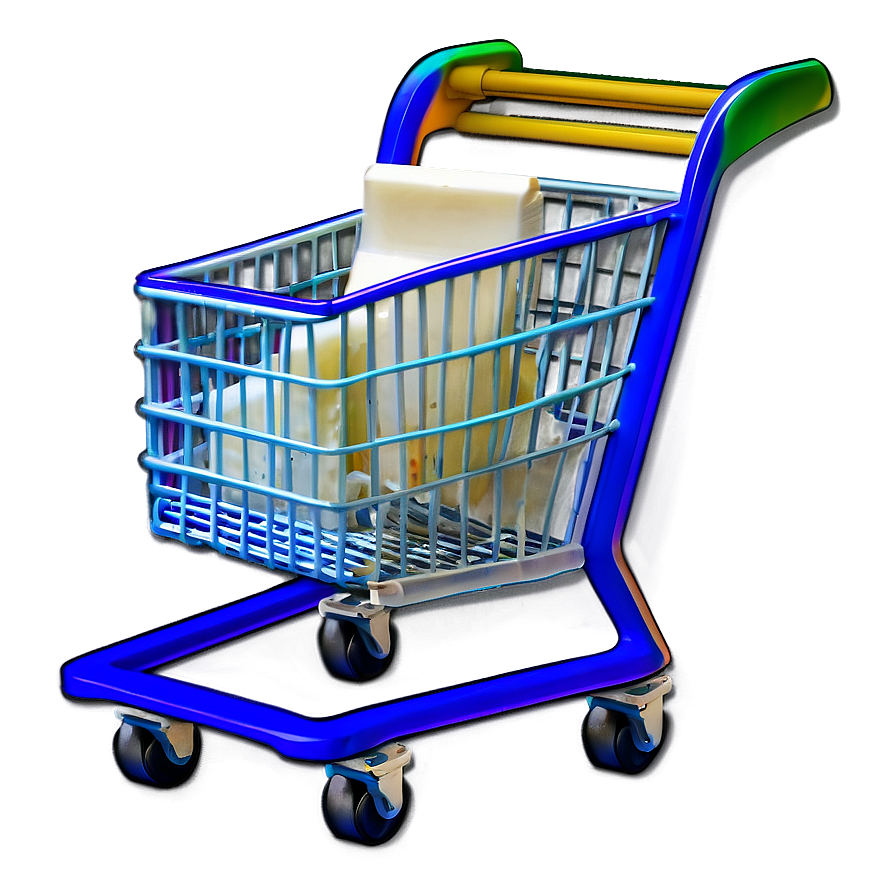 Grocery Cart With Dairy Png Lqf45