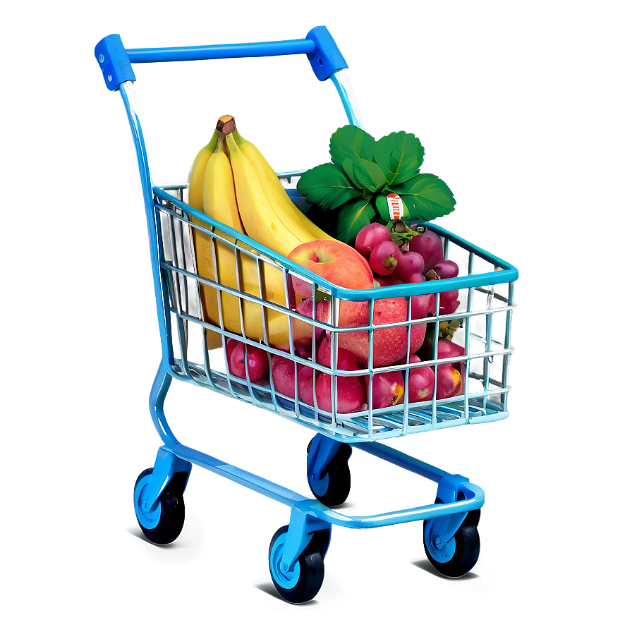 Grocery Cart With Fruits Png 3